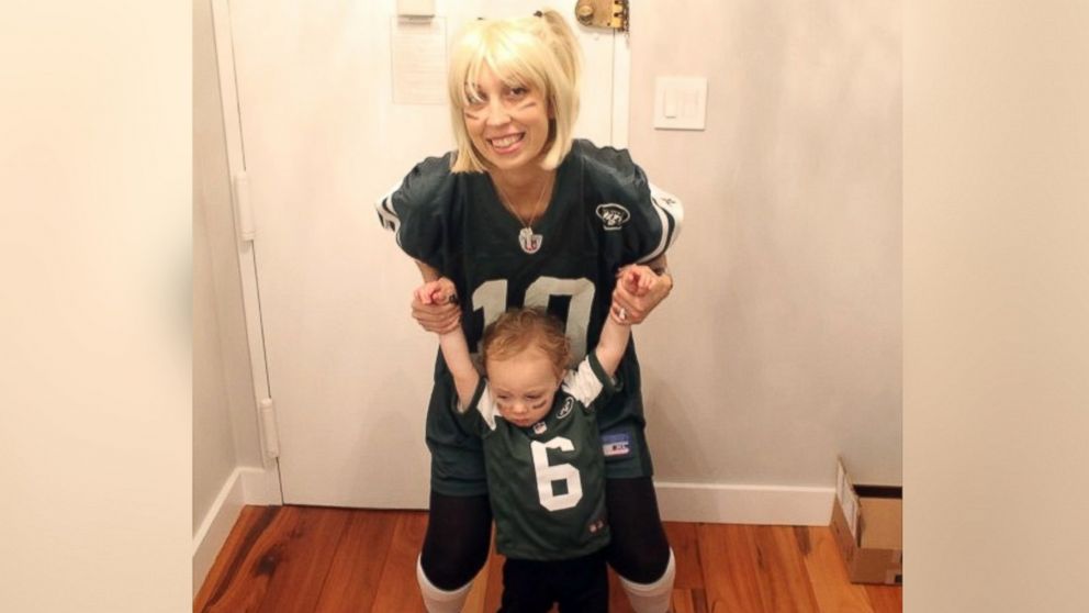 Elizabeth Mangan and one of her sons dressed up for Halloween in 2013.