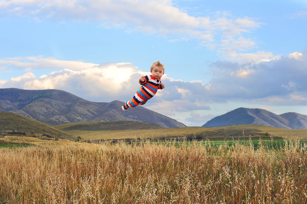 PHOTO: Will "flies" through the fields.