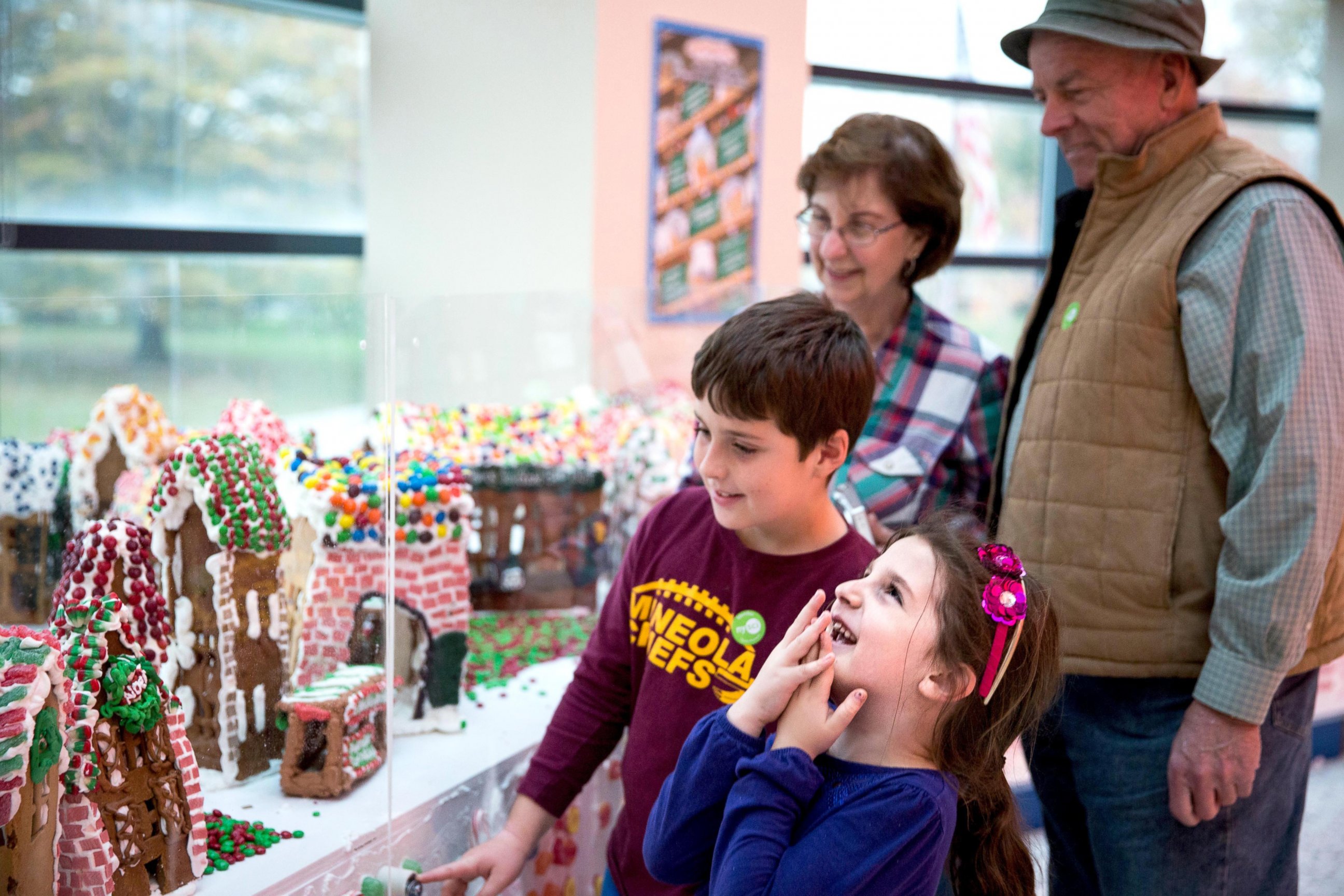 PHOTO: Families flock to "Gingerbread Lane" each year.