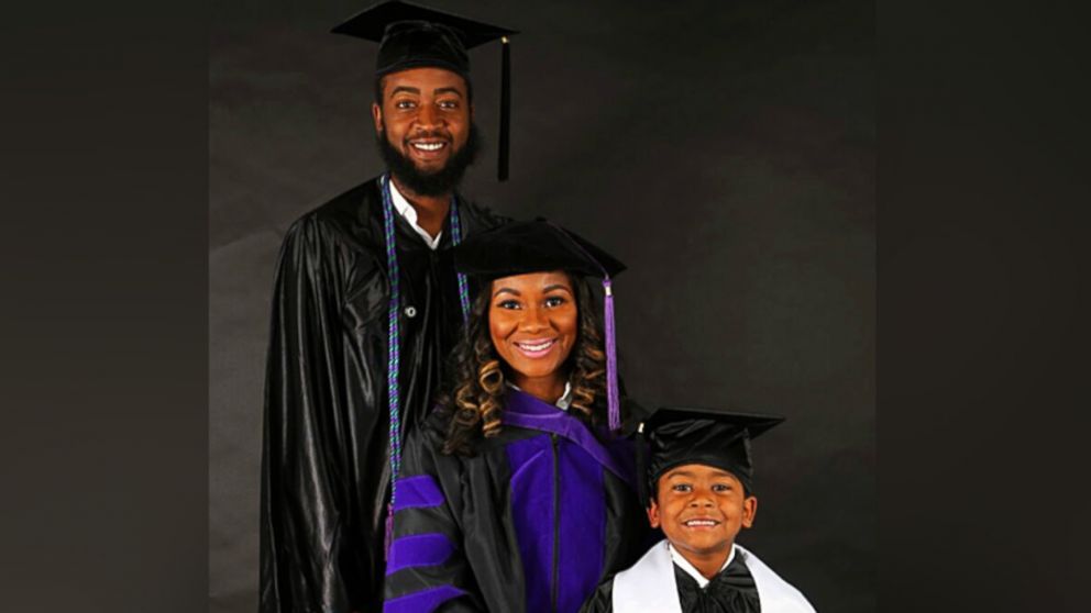 A photo of the Myles family, who are all graduating in May, went viral after mom Shenitria Myles posted it to Facebook.