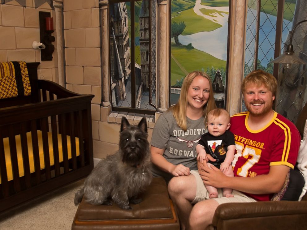 PHOTO: Harry Potter-Loving Dad Creates Spellbinding 3-D Nursery for Baby Boy