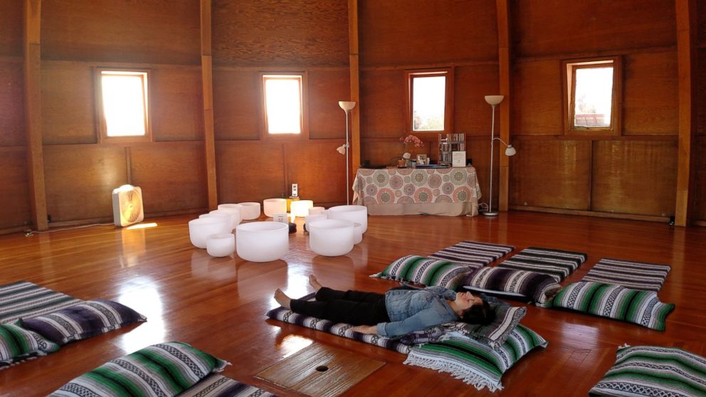 PHOTO: Quartz singing bowls are played to help promote relaxation during sound bath sessions at the Integratron.