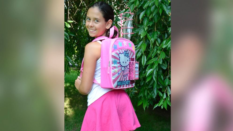 PHOTO: Kylie Simonds, 11, created a backpack for kids with cancer.