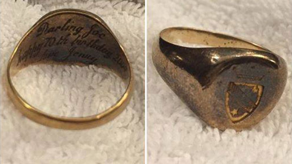 PHOTO: An image posted to the "Find Joe and Jenny" Facebook page shows a ring that was found with the inscription, "Darling Joe Happy 70th Birthday 2009 Love Jenny."  