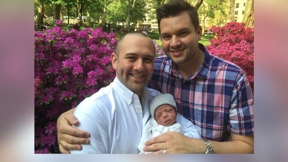 Joe Morales and Joey Famoso were granted adoption of a baby boy after their YouTube video went viral. 