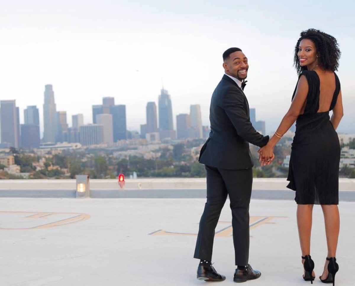 PHOTO: Kornelius Bascombe, 27, proposed to his girlfriend of four years, Rachel Jordan, 23, with a breathtaking rooftop view in Los Angeles.