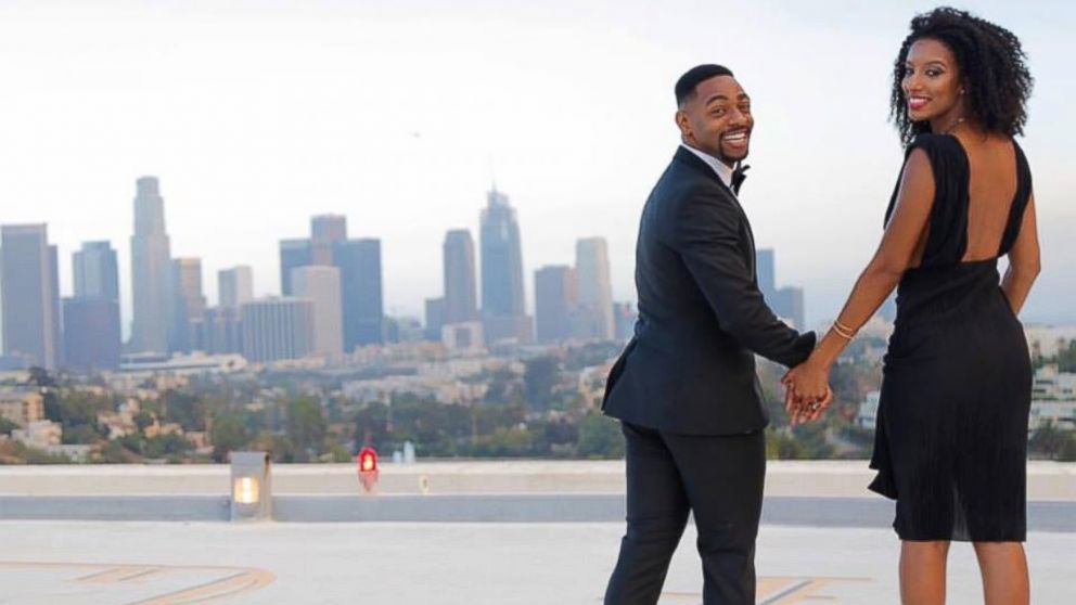 PHOTO: Kornelius Bascombe, 27, proposed to his girlfriend of four years, Rachel Jordan, 23, with a breathtaking rooftop view in Los Angeles.