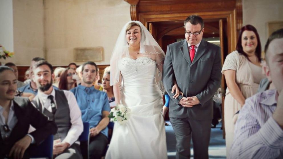 PHOTO: Laura and Jack Jordan married in the Torbay Hospital Chapel in Devon, England on April 16, 2015.