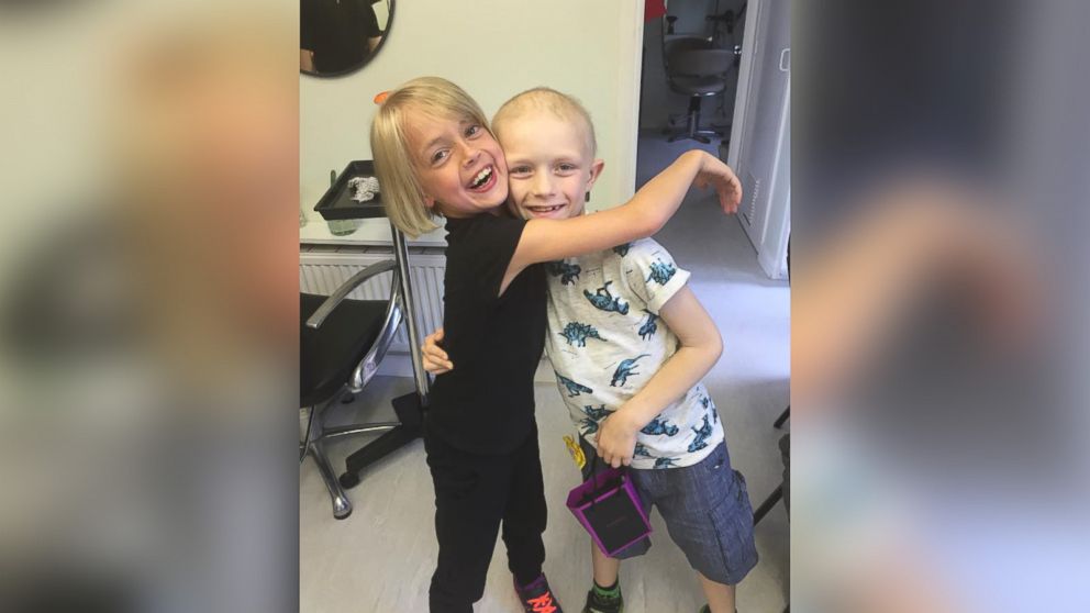 Libby Tucker-Spiers cut her long locks off for her best friend Aiden, who is battling cancer.