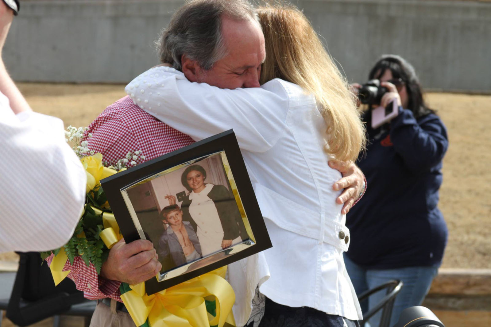 PHOTO: Gary Bentley was reunited with the nurse from his childhood more than 42 years later