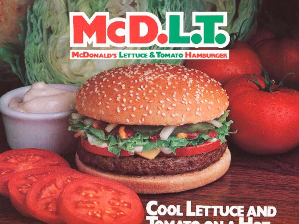 PHOTO: McDonald's McD.L.T was on the menu from 1985 to 1991.