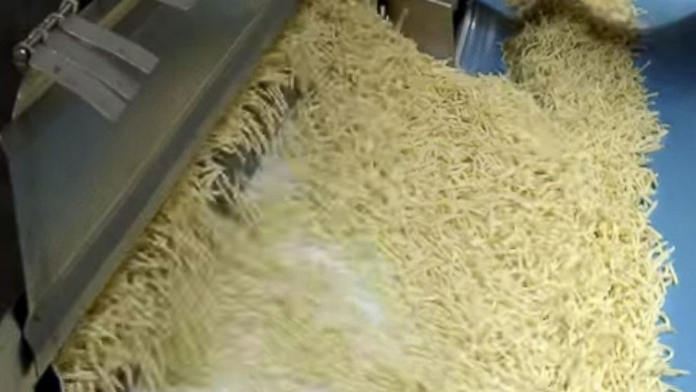 PHOTO: French fries are frozen in this video released by McDonald's showing how their french fries are made. 