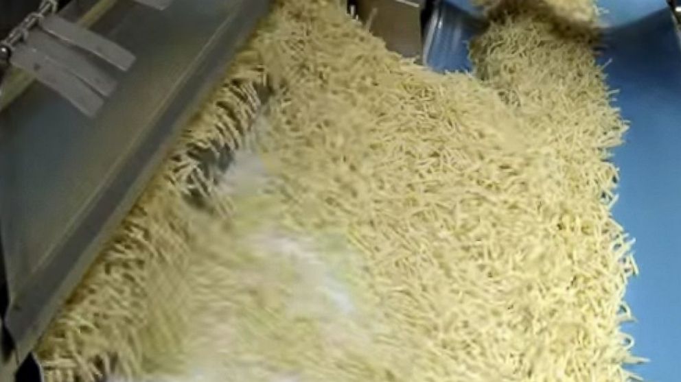 PHOTO: French fries are frozen in this video released by McDonald's showing how their french fries are made. 