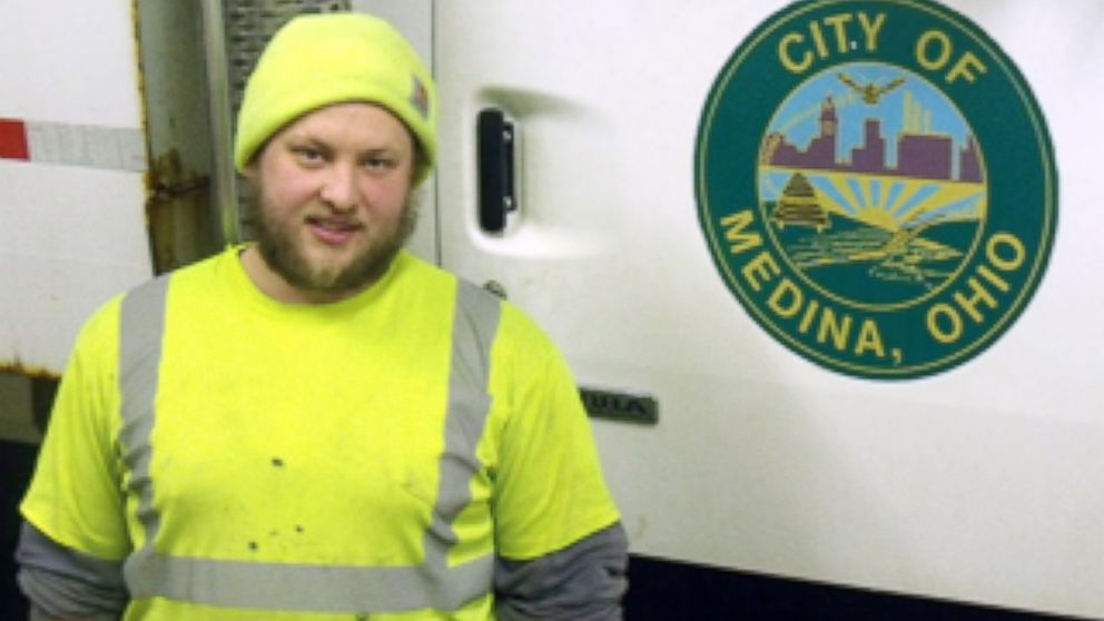Josh Kerns, a Medina sanitation worker, found a $50 bill in a birthday card while on a route in Medina, Ohio. He returned the card to the owner.