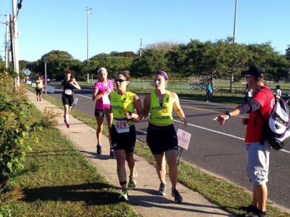 PHOTO: Tessa Wehrman and Abbey Lanier competing in a triathlon. 