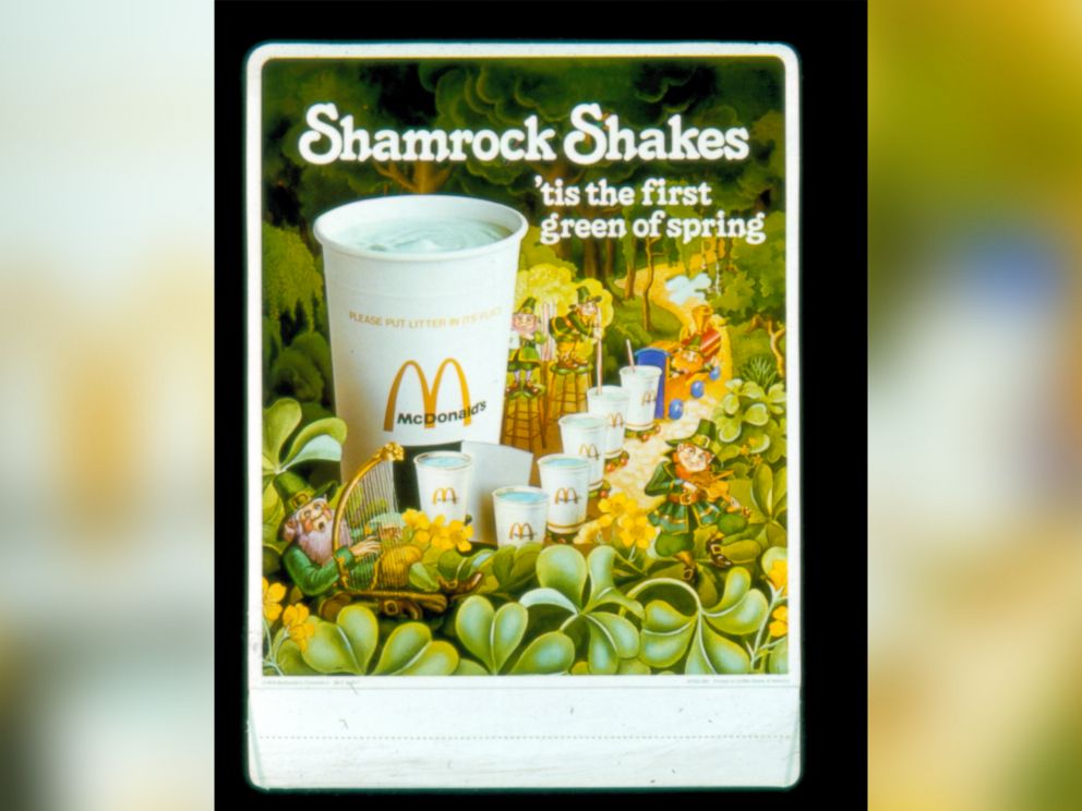 PHOTO: A vintage McDonald's advertisement for the Shamrock Shake.