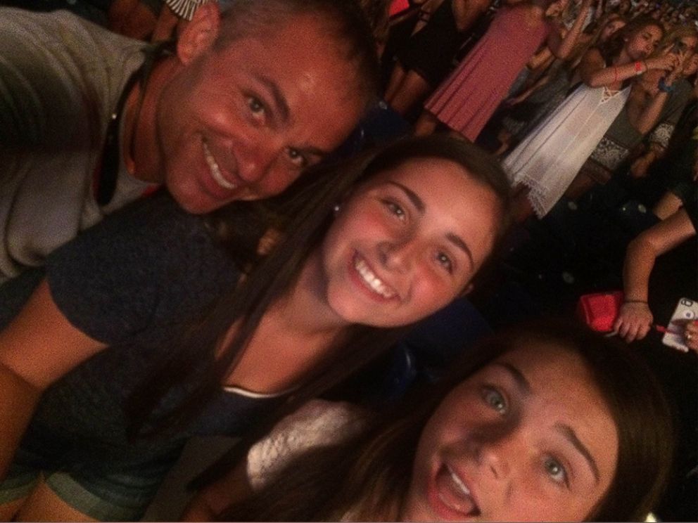 PHOTO: Fraser and his two daughters were still able to attend the One Direction concert in Indiana.