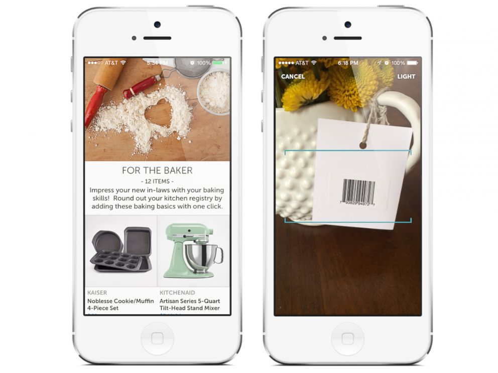 PHOTO: To add items to your registry, you shop on the app or in a store. 