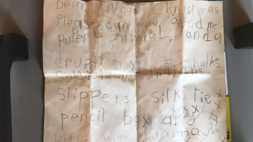 Lewis Shaw, 24, of Reading, England found a 60-year-old letter to Santa Claus on Dec. 7, 2015, while renovating a home in Caversham.