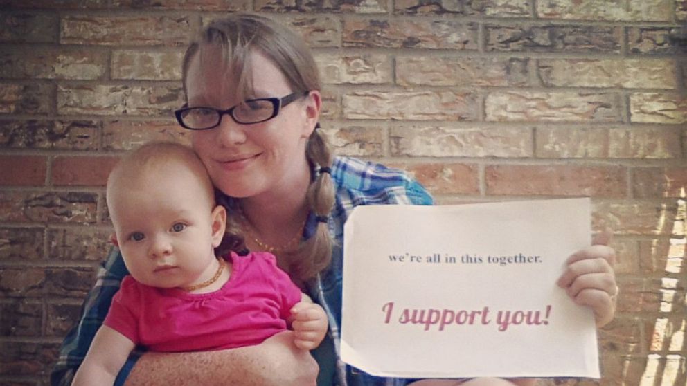 Sara Lindsay submitted this photo of herself and her child as part of the "I Support You" social media movement to bring together breastfeeding mothers and formula feeders.