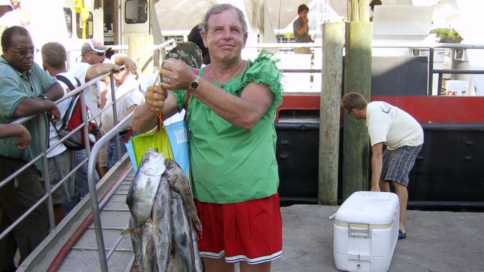 Sissy Goodwin with fish at the Western Training Advisory Board meeting in Charleston, S.C. in 2008.
