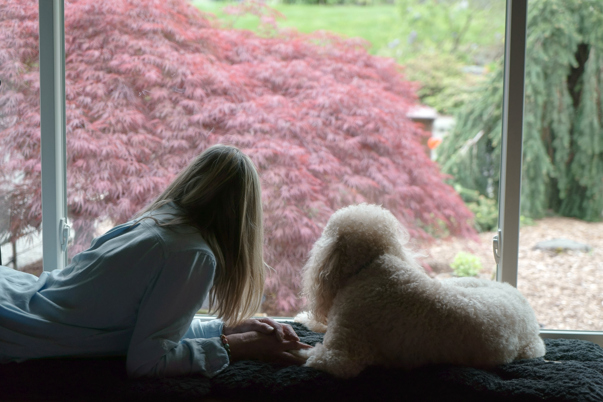 PHOTO: Jan is pictured with her dog, "Marie." 