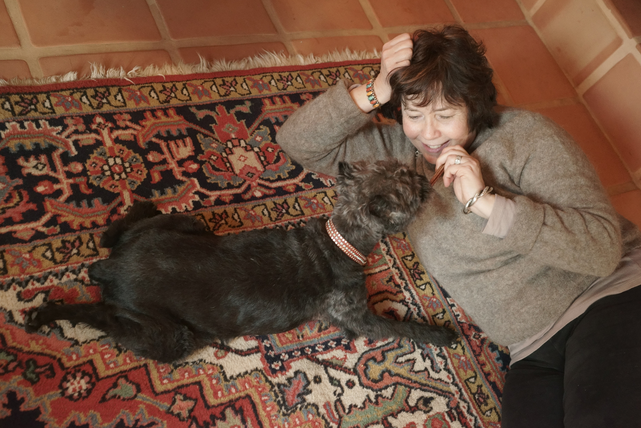 PHOTO: Owner Carol is photographed with her dog, "Harry." 