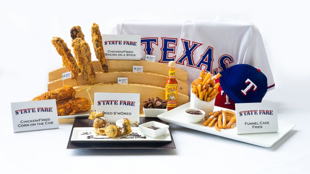 New state fair food offerings from the Texas Rangers.