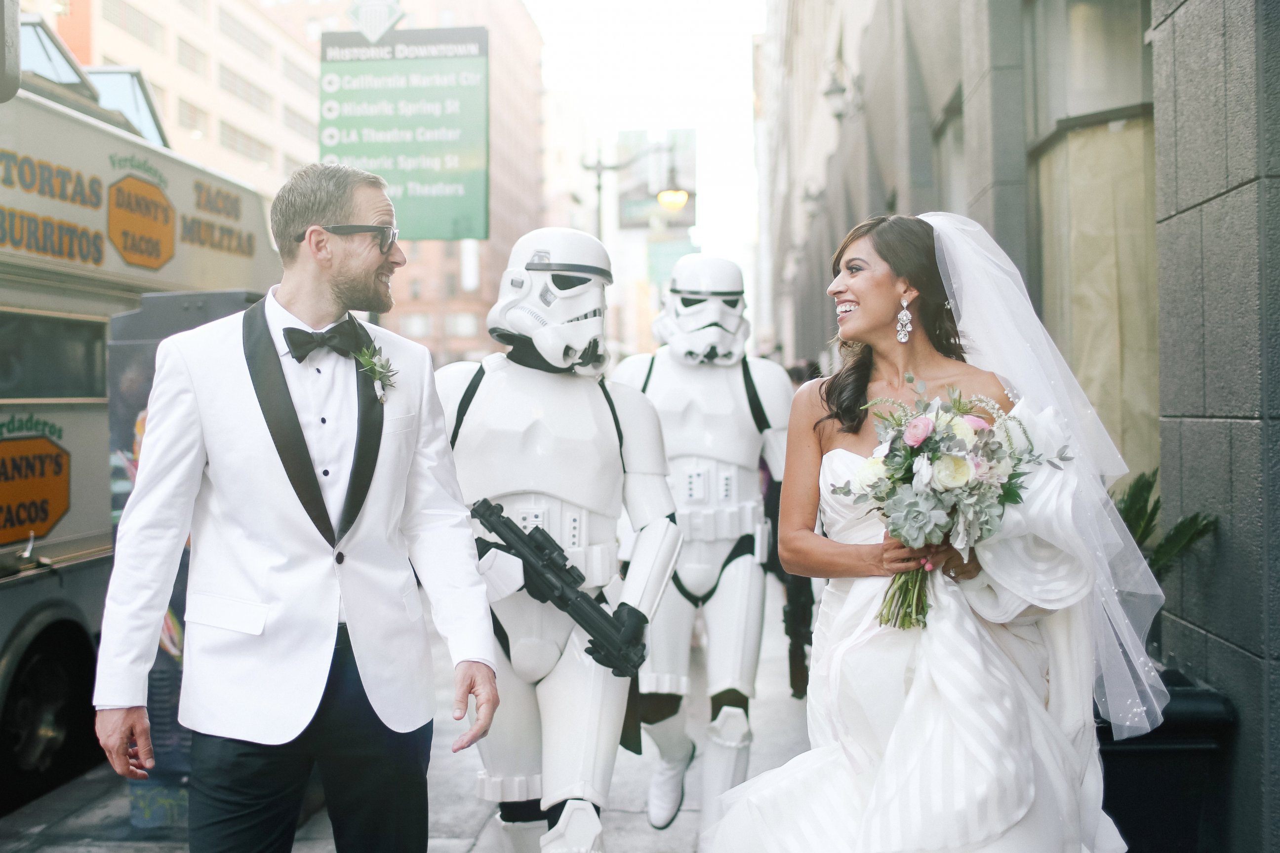 PHOTO: This couple incorporated subtle Star Wars touches into their recent wedding. 