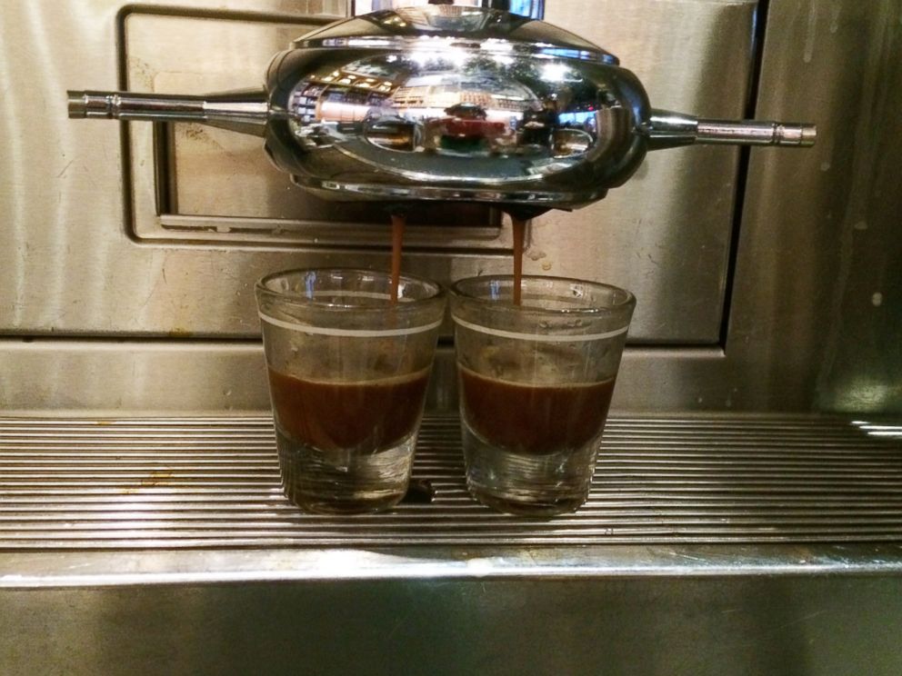 PHOTO: Step 2: Make two espresso shots.