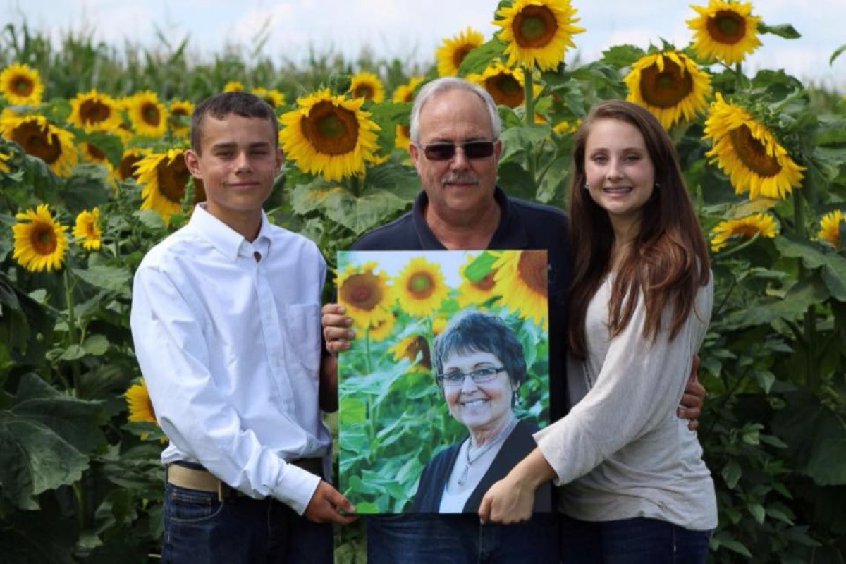 PHOTO: Don Jaquish poses with his step-grandchildren Anna and Andrew Schoen in a photo taken August 2015.