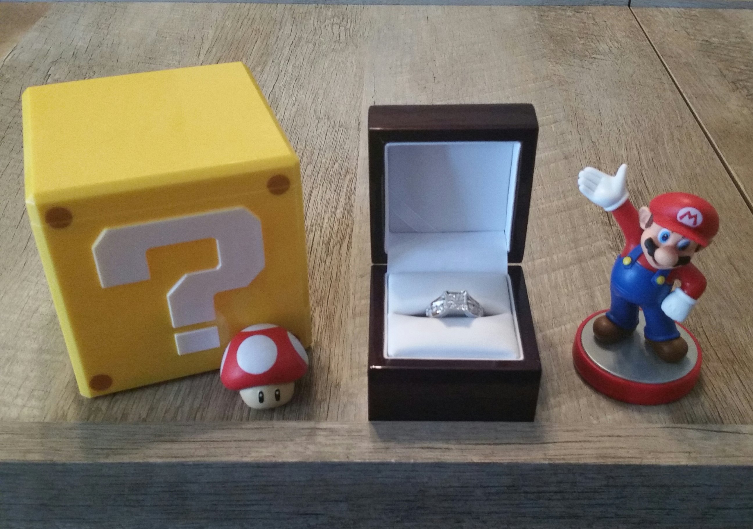 PHOTO: Man’s Creative Super Mario Proposal Gets High Score With Bride-To-Be