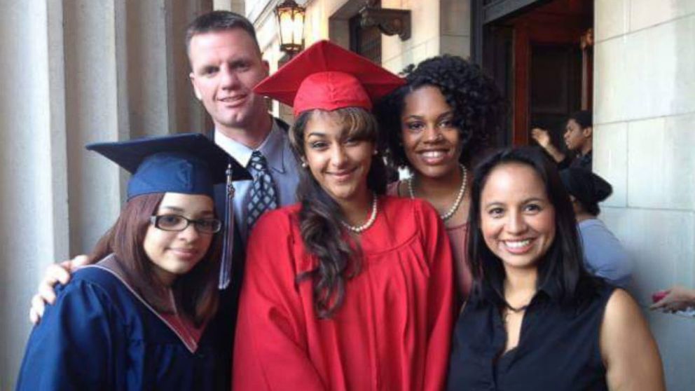 PHOTO: Kimmy Lopez on graduation day Aug. 14, 2013 with student Maritza Arroyo and teachers Mr. Guy, Miss. Dejesus and Ms.DeAngelis.