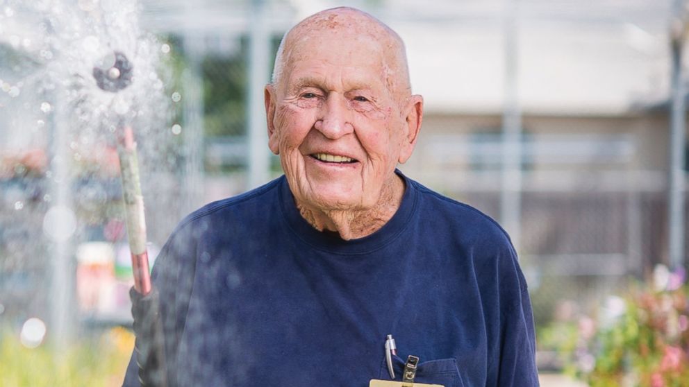 PHOTO: Loren Wade celebrated his 103rd birthday and 33 years as a Walmart garden shop employee.