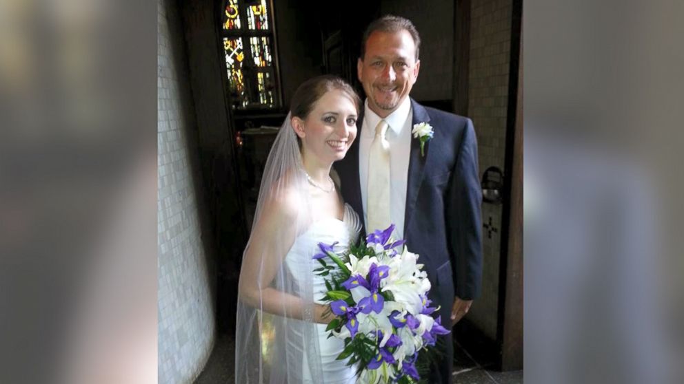 Kandice Mickunas is pictured with her dad, Jim Mickunas, at her May 16, 2015, wedding.
