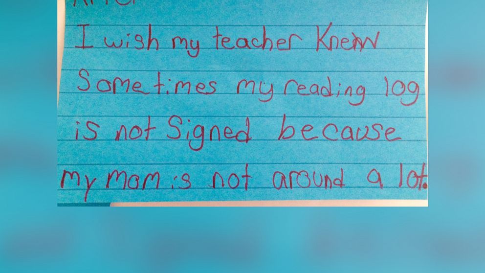 PHOTO: Schwartz uses the hashtag #IWishMyTeacherKnew to share notes with other teachers worldwide. 