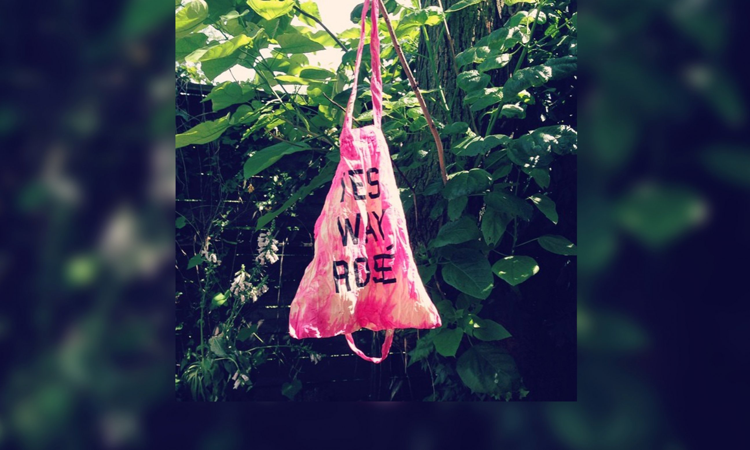PHOTO: A Yes Way, Rosé tie-dyed tote bag.