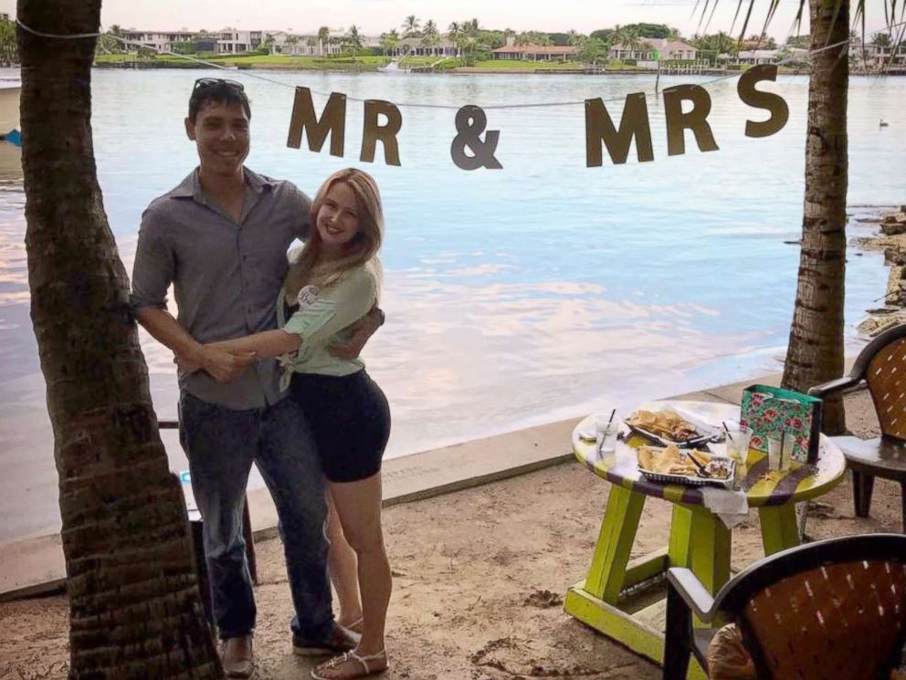 PHOTO: Jessica Jean Williamson with her husband-to-be, Alex Arteaga. The two were slated to wed Sept. 9, 2017 until Hurricane Irma ravaged their wedding venue in the Florida Keys.