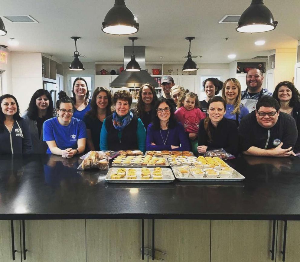 PHOTO: Jacob Kaufman and Julia Levy’s National Muffin Day project baking muffins for those affected by homelessness in various communities on Jan. 28, 2018.