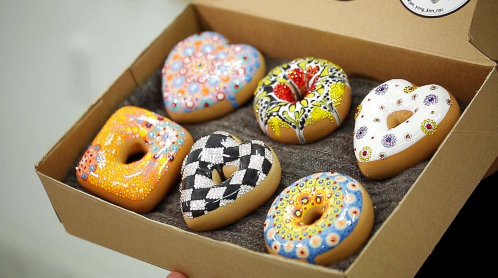 PHOTO: These doughnuts made by Jae Yong Kim are decorated with Swarovski crystals.