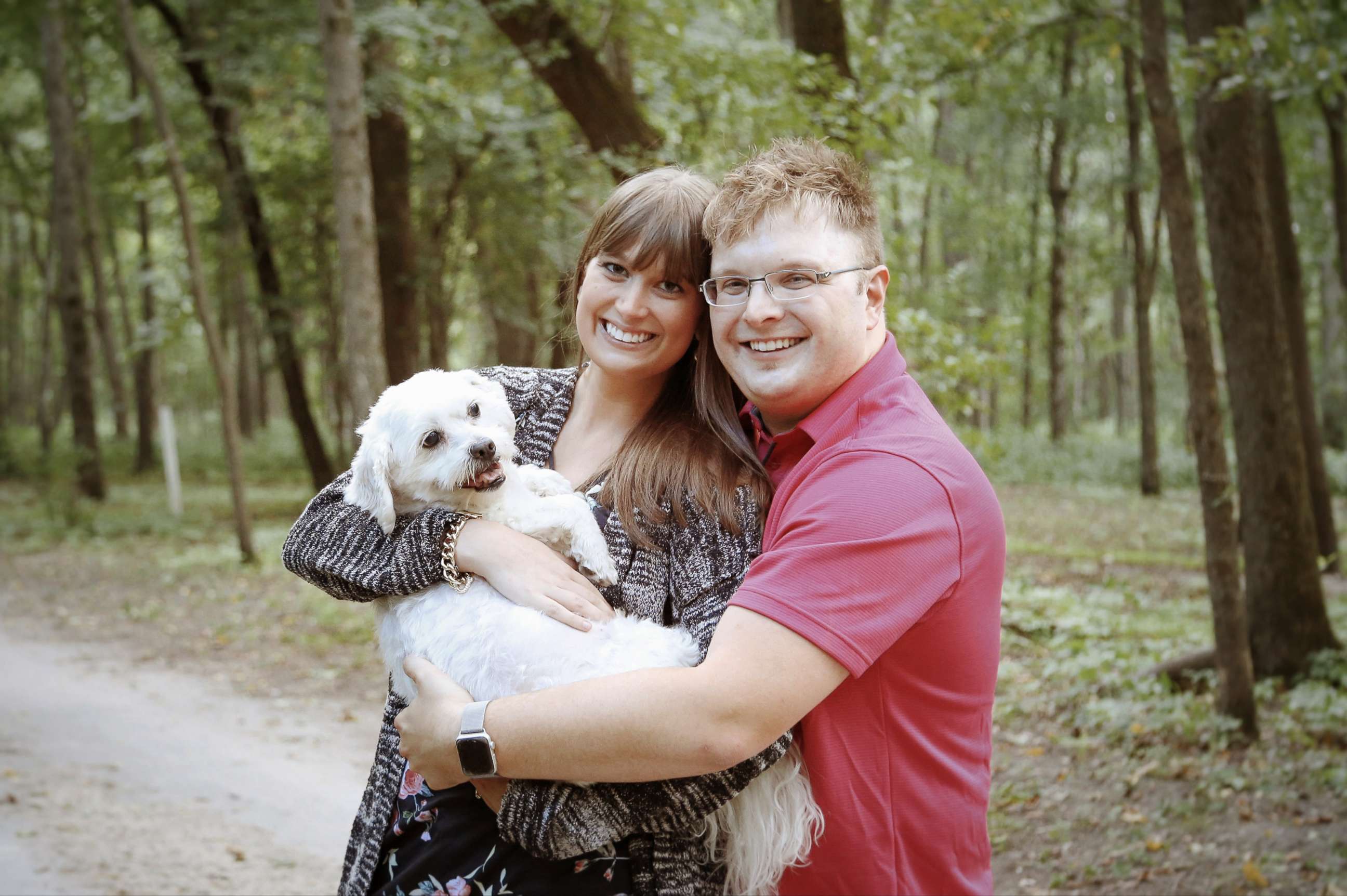 PHOTO: Jared and Chelsea Price decided to have a "newborn" photo shoot with their beloved dog, Riley.