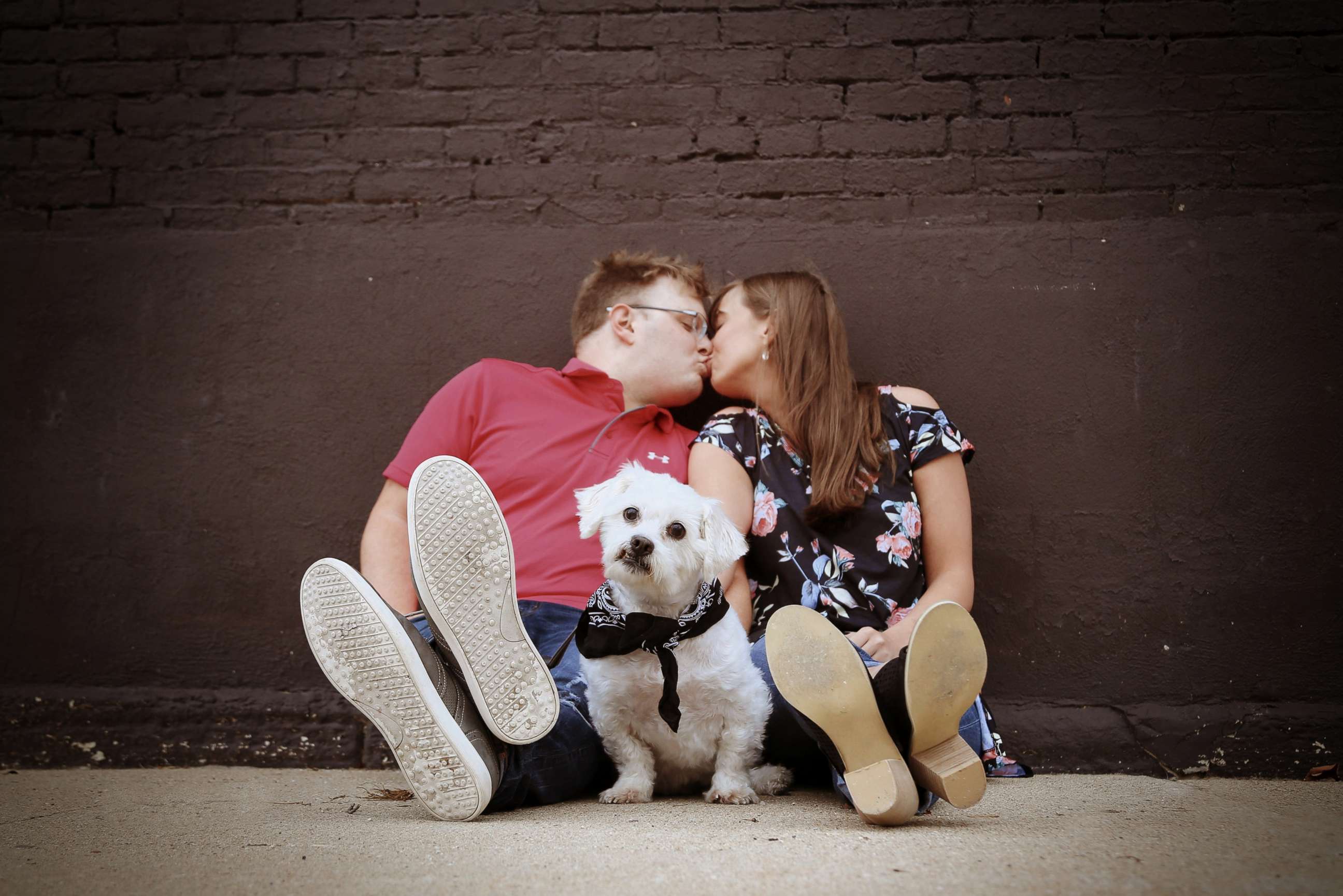 PHOTO: Jared and Chelsea Price decided to have a "newborn" photo shoot with their beloved dog, Riley.