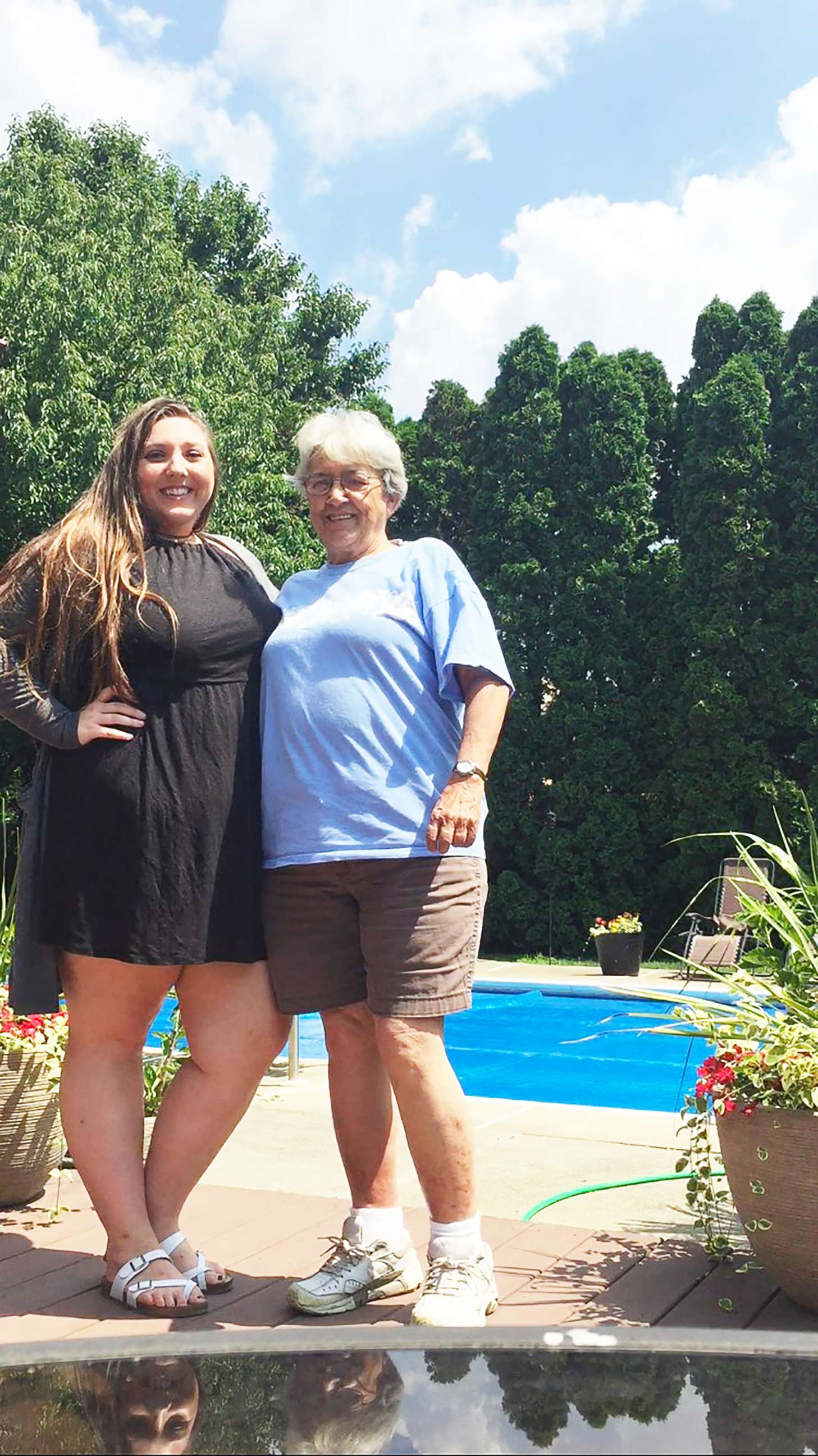 PHOTO: Jenn Miller, 19, and her grandmother, Susan Grey, 70, will wear identical dresses to a family wedding in September.