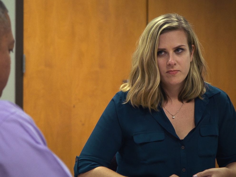 PHOTO: In the film, Jillian Corsie confronts the police officer who deemed the assault consensual in a documentary film, Second Assault.