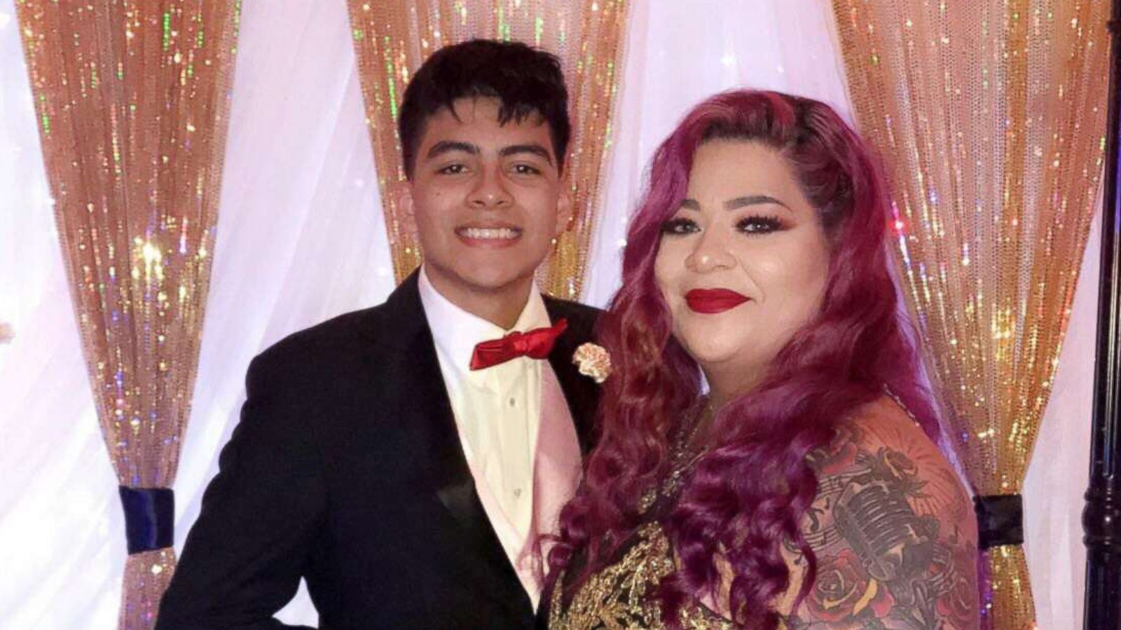 PHOTO: Joe Moreno, 18, escorted his mother, Vanessa Moreno, to the senior dance on April 13, 2018 in Texas.