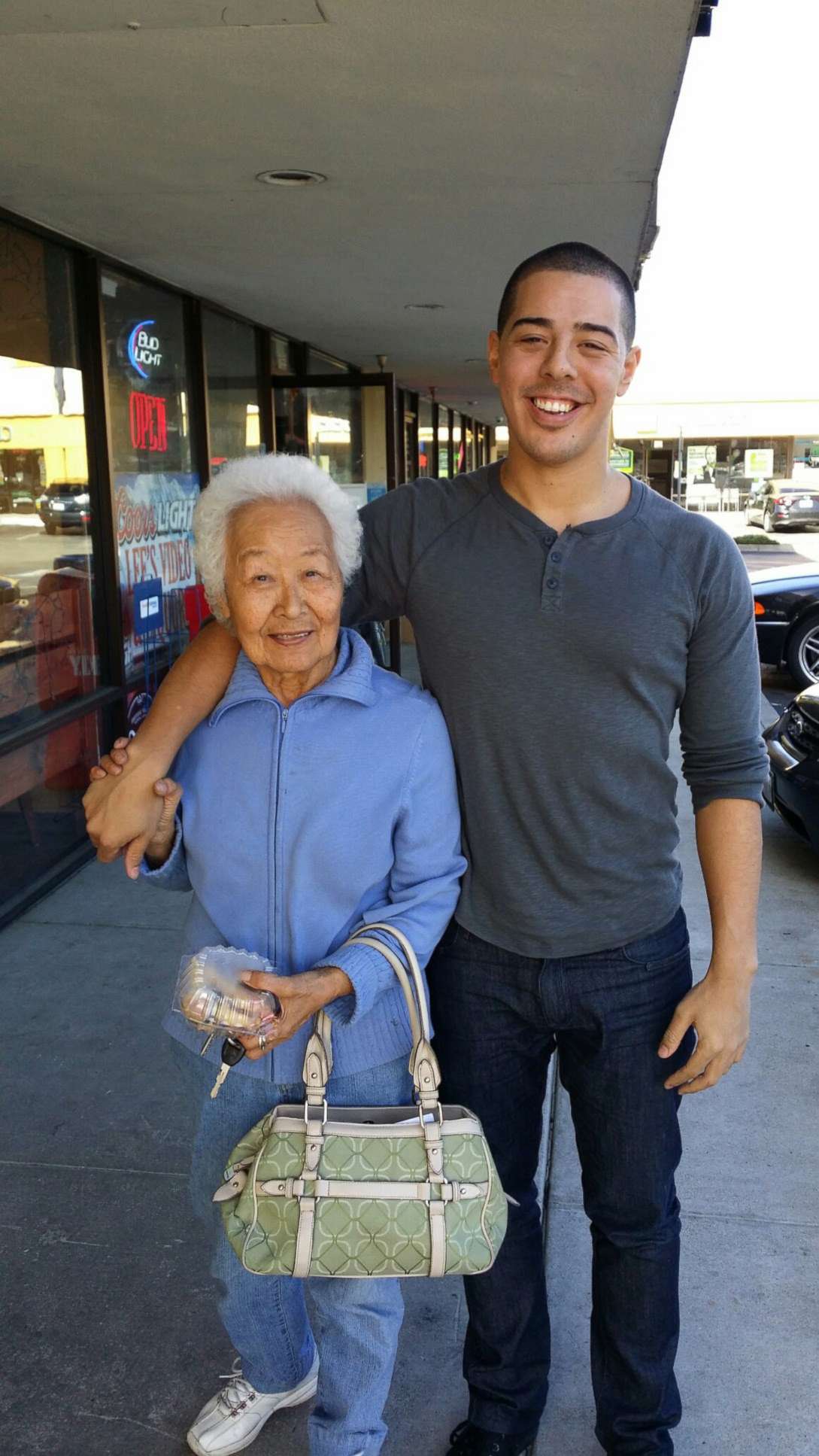 PHOTO: Jozen Cummings with his late grandmother, Katsuko Potter. 