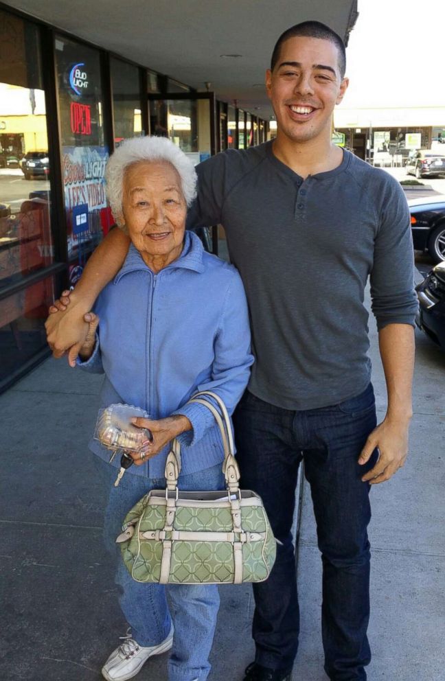 PHOTO: Jozen Cummings with his late grandmother, Katsuko Potter. 