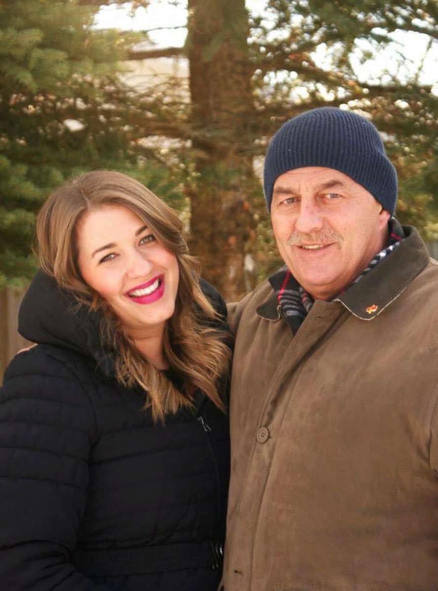 PHOTO: Kait Olidis with her late father Jim, who passed away in 2015 from cancer.