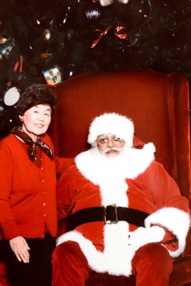 PHOTO: Another throwback photo of Karen Rangel, now 86, with Santa Claus. The El Paso, New Mexico grandmother takes a yearly picture with St. Nick. 