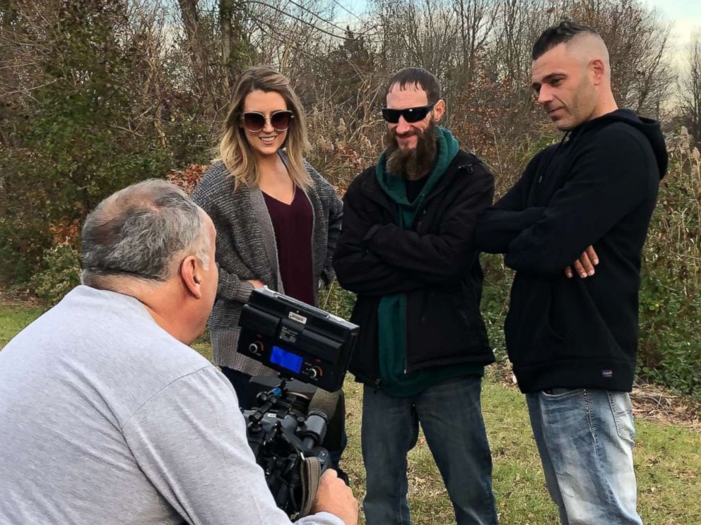 PHOTO: Kate McClure, homeless veteran Johnny Bobbitt and McClure's boyfriend Mark D'Amico reunited for the first time on TV.